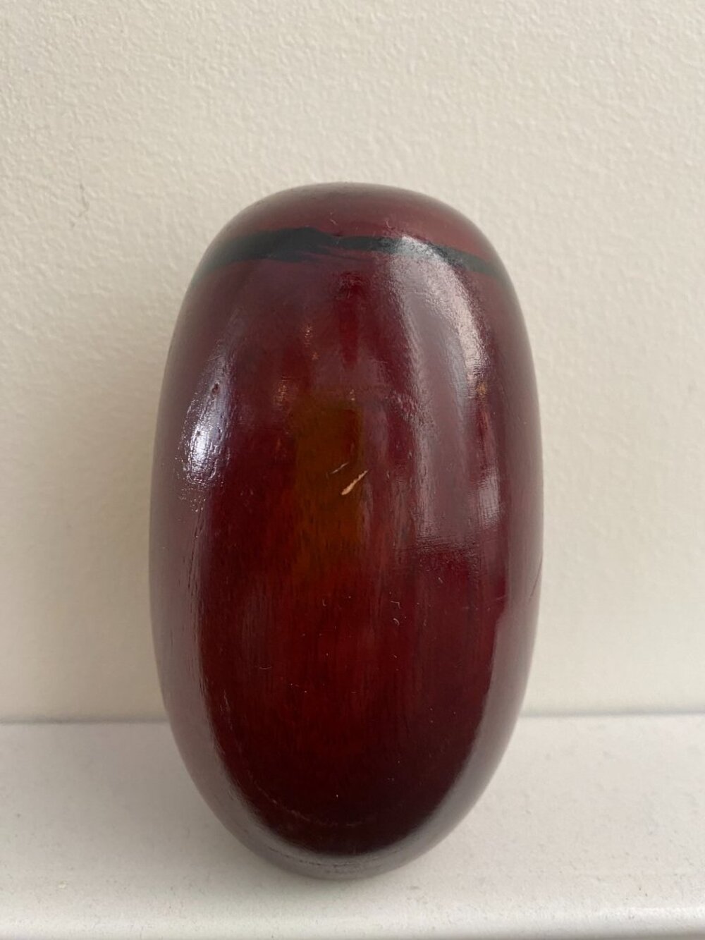 VINTAGE WOODEN DARUMA CARVING HAND CRAFTED JAPANESE ART TRADITIONAL - Picture 3 of 8